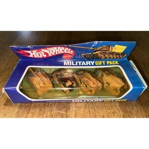 Hot Wheels Military Gift Pack 1983 Vintage Tank, Half-Track, Jeep, Howitzer OPEN